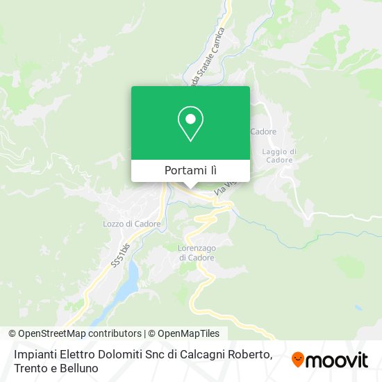 Mappa Impianti Elettro Dolomiti Snc di Calcagni Roberto