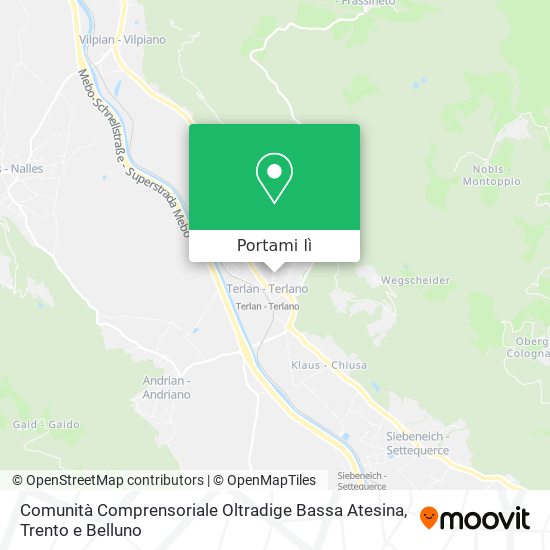 Mappa Comunità Comprensoriale Oltradige Bassa Atesina
