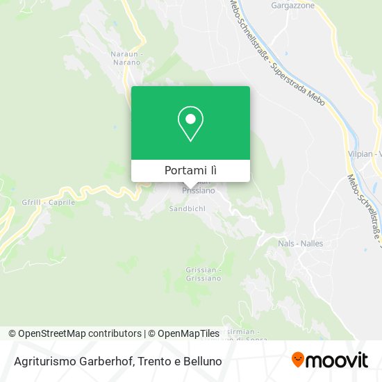 Mappa Agriturismo Garberhof