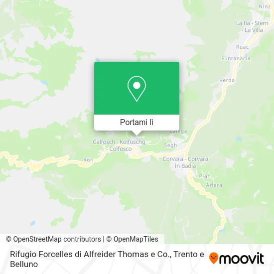 Mappa Rifugio Forcelles di Alfreider Thomas e Co.