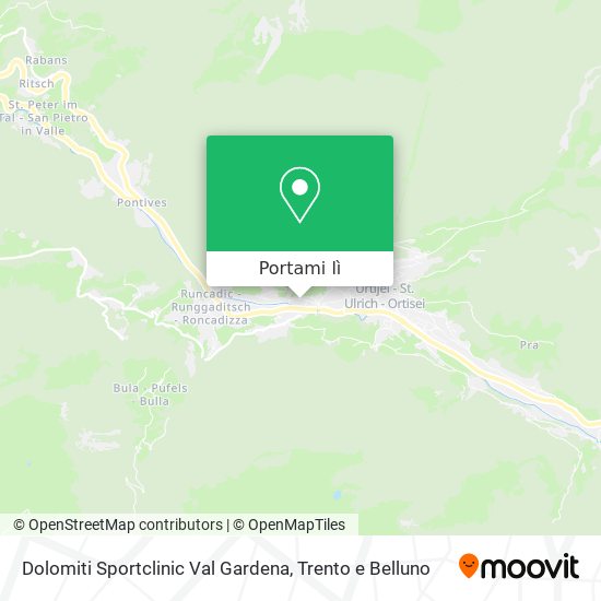 Mappa Dolomiti Sportclinic Val Gardena