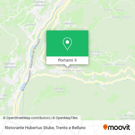 Mappa Ristorante Hubertus Stube