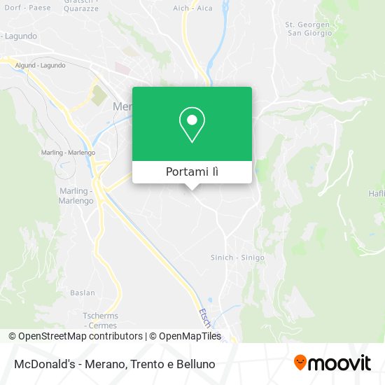 Mappa McDonald's - Merano