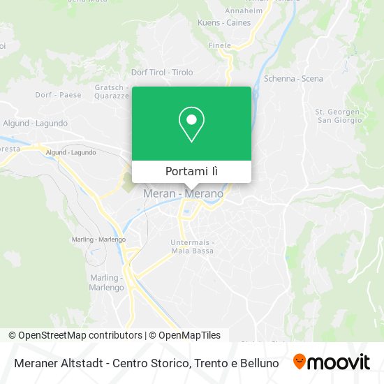 Mappa Meraner Altstadt - Centro Storico