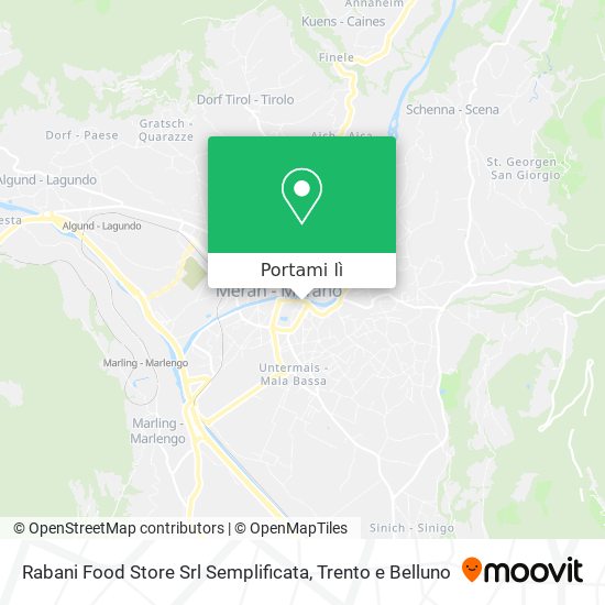 Mappa Rabani Food Store Srl Semplificata