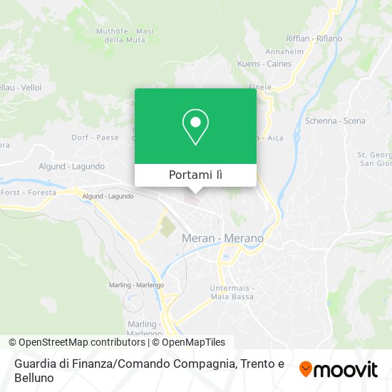 Mappa Guardia di Finanza / Comando Compagnia