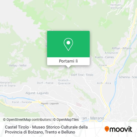 Mappa Castel Tirolo - Museo Storico-Culturale della Provincia di Bolzano