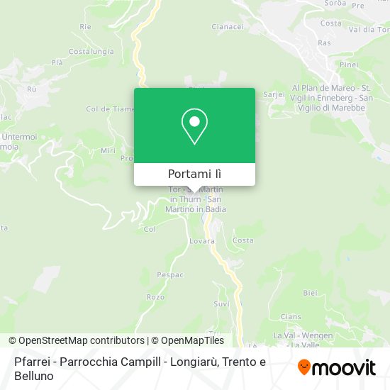 Mappa Pfarrei - Parrocchia Campill - Longiarù