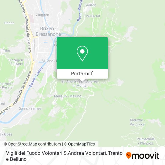 Mappa Vigili del Fuoco Volontari S.Andrea Volontari