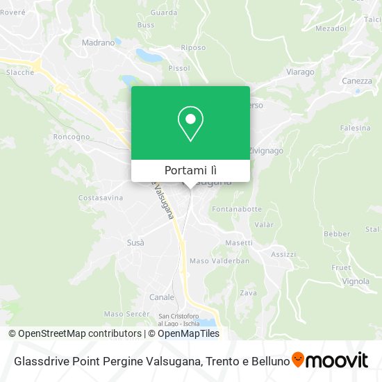 Mappa Glassdrive Point Pergine Valsugana