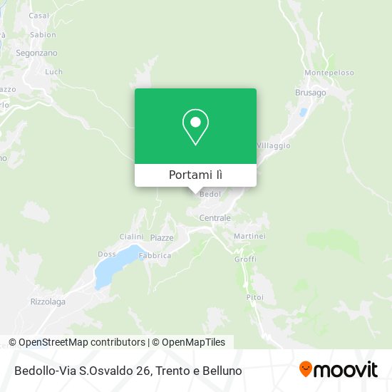 Mappa Bedollo-Via S.Osvaldo 26