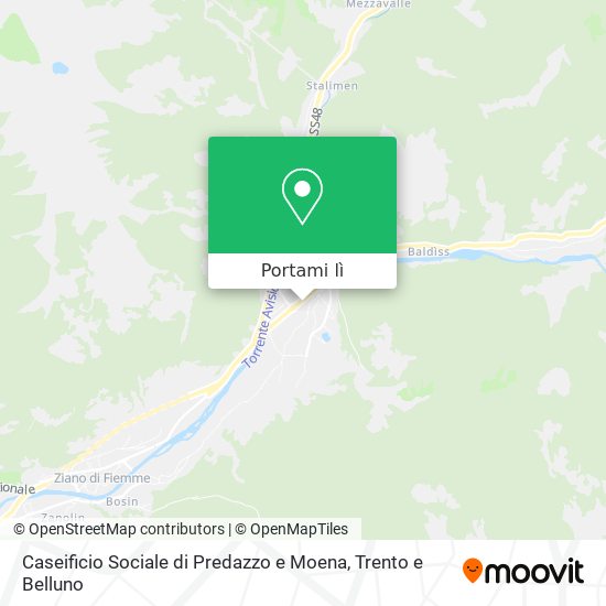 Mappa Caseificio Sociale di Predazzo e Moena