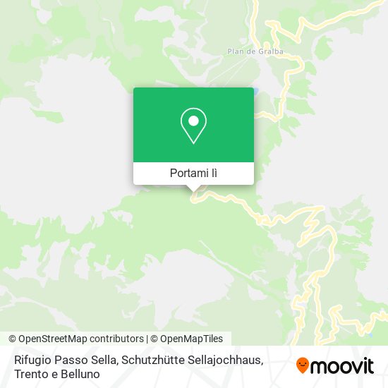 Mappa Rifugio Passo Sella, Schutzhütte Sellajochhaus