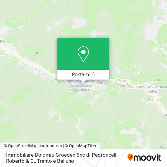 Mappa Immobiliare Dolomiti Groeden Snc di Pedroncelli Roberto & C.