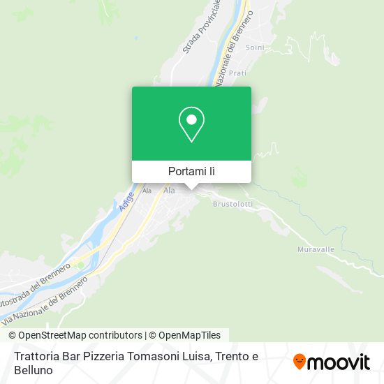 Mappa Trattoria Bar Pizzeria Tomasoni Luisa