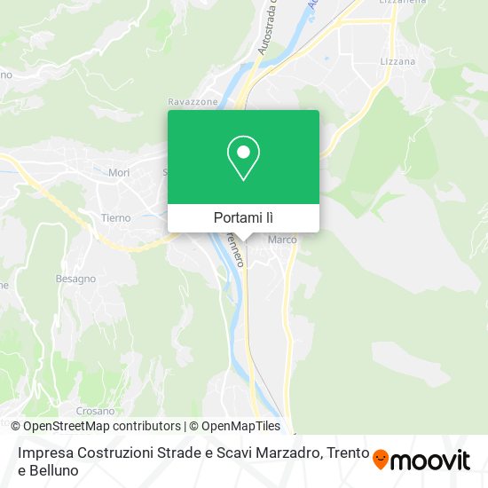 Mappa Impresa Costruzioni Strade e Scavi Marzadro