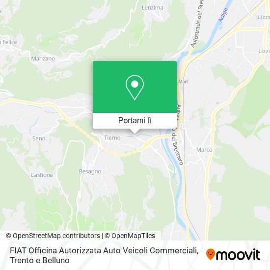 Mappa FIAT Officina Autorizzata Auto Veicoli Commerciali