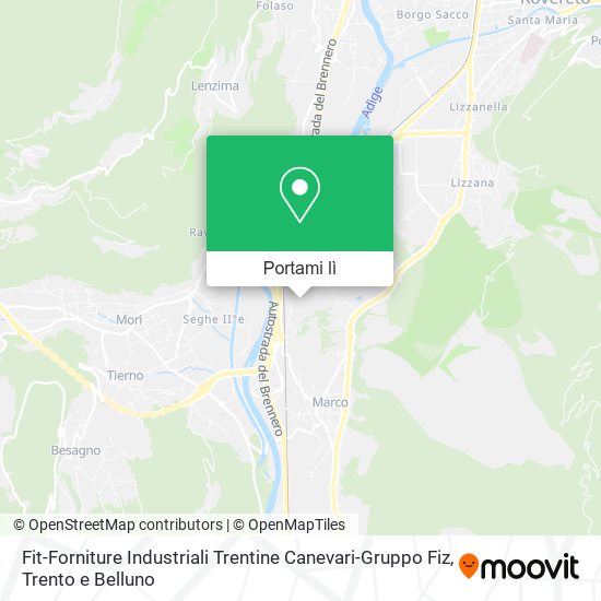 Mappa Fit-Forniture Industriali Trentine Canevari-Gruppo Fiz