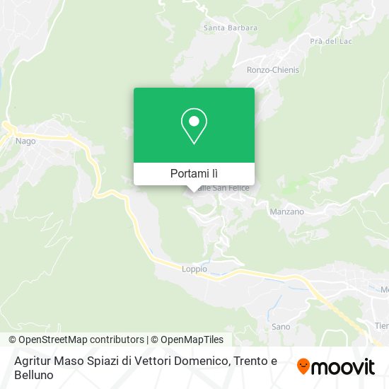 Mappa Agritur Maso Spiazi di Vettori Domenico