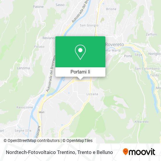 Mappa Nordtech-Fotovoltaico Trentino