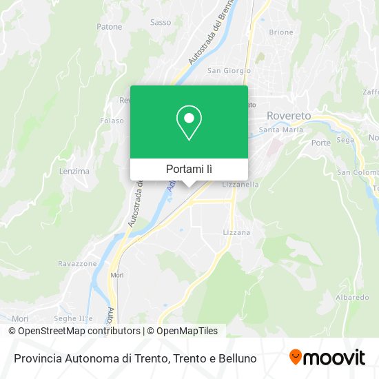 Mappa Provincia Autonoma di Trento