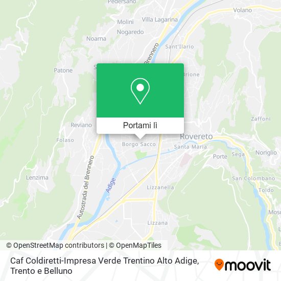 Mappa Caf Coldiretti-Impresa Verde Trentino Alto Adige