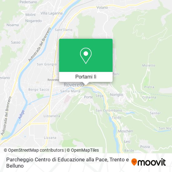 Mappa Parcheggio Centro di Educazione alla Pace