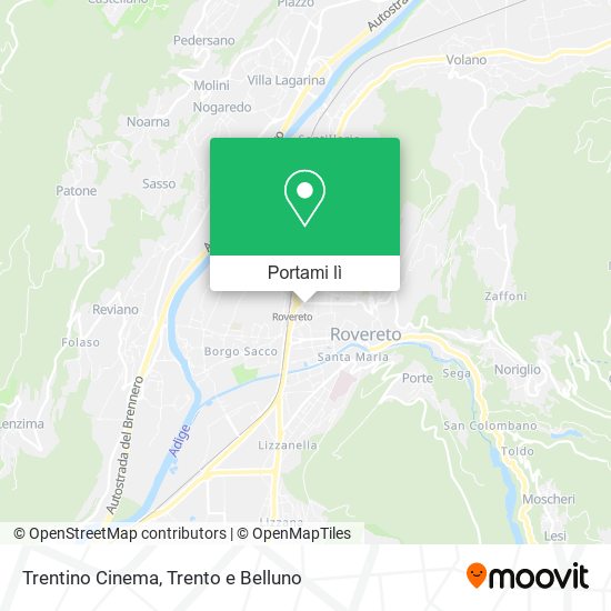 Mappa Trentino Cinema