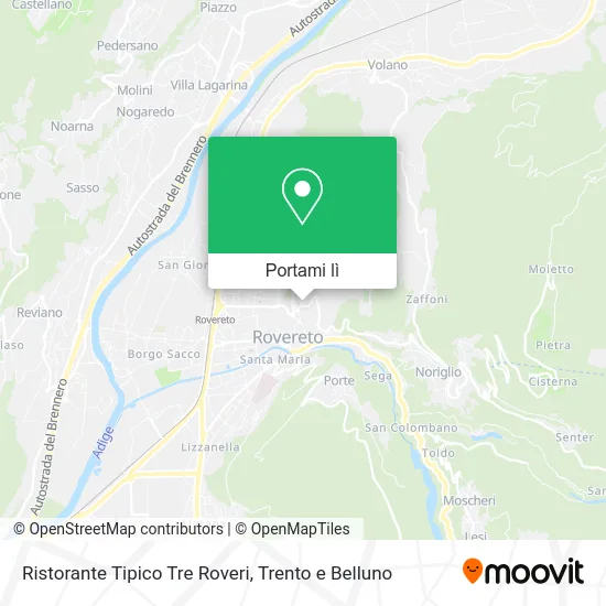 Mappa Ristorante Tipico Tre Roveri