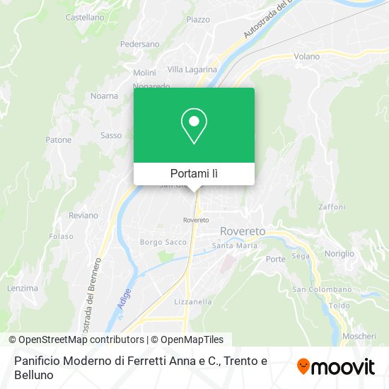 Mappa Panificio Moderno di Ferretti Anna e C.