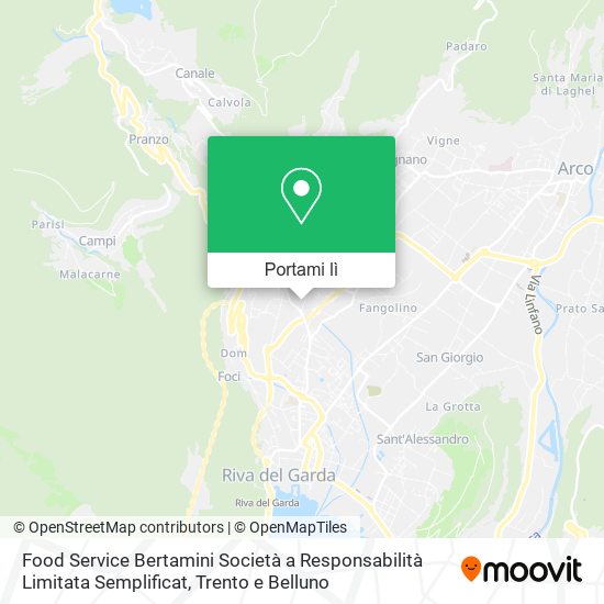 Mappa Food Service Bertamini Società a Responsabilità Limitata Semplificat