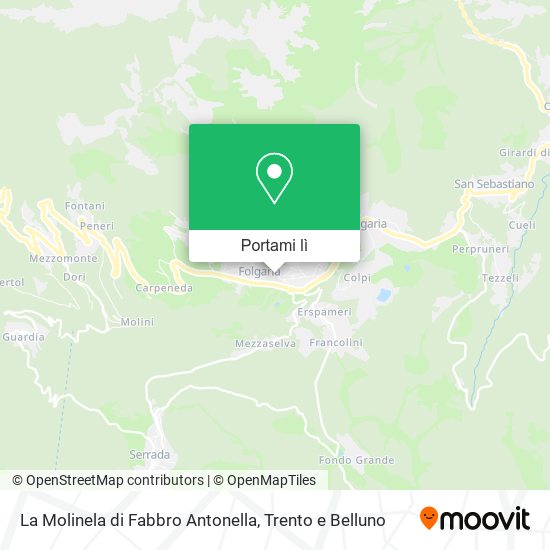 Mappa La Molinela di Fabbro Antonella