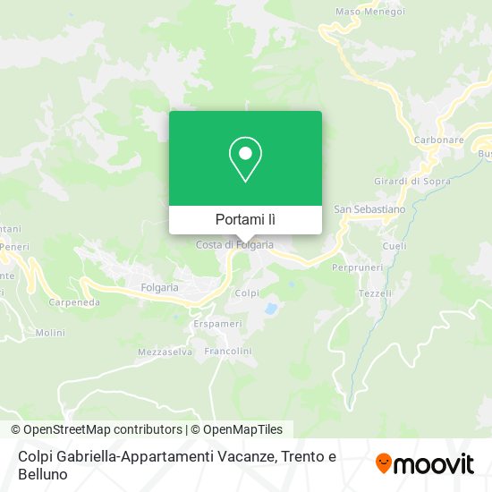 Mappa Colpi Gabriella-Appartamenti Vacanze