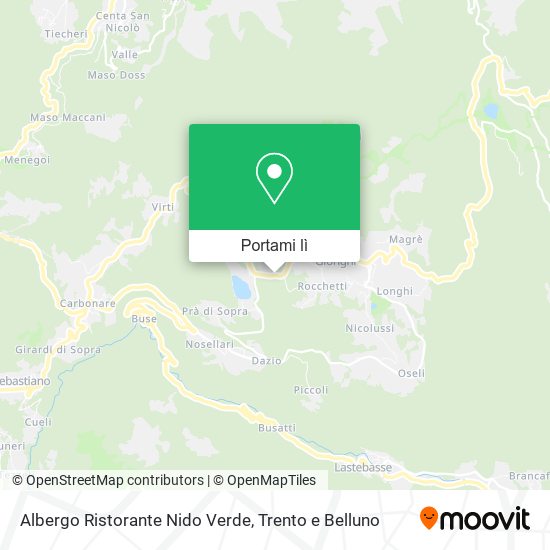 Mappa Albergo Ristorante Nido Verde