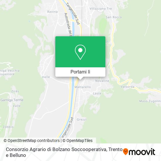 Mappa Consorzio Agrario di Bolzano Soccooperativa
