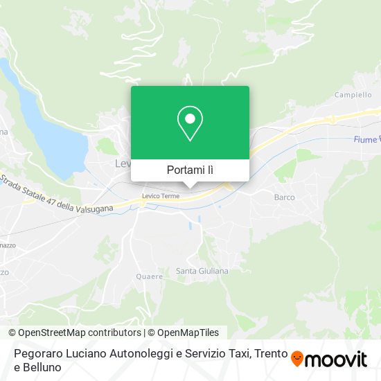 Mappa Pegoraro Luciano Autonoleggi e Servizio Taxi