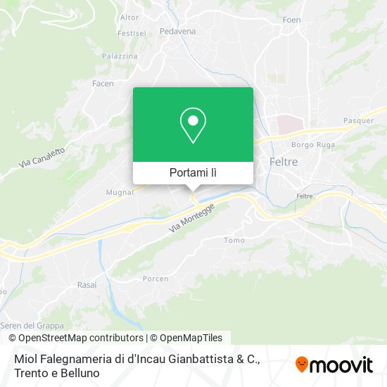Mappa Miol Falegnameria di d'Incau Gianbattista & C.