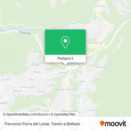 Mappa Percorso Forra del Limar