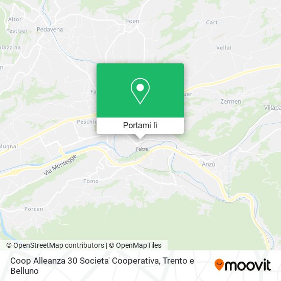 Mappa Coop Alleanza 30 Societa' Cooperativa