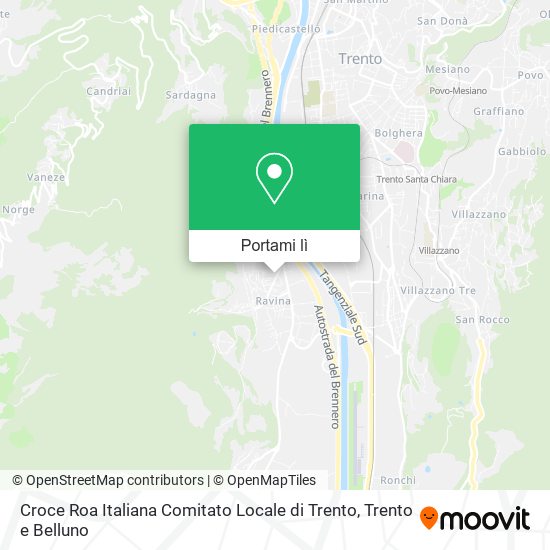 Mappa Croce Roa Italiana Comitato Locale di Trento