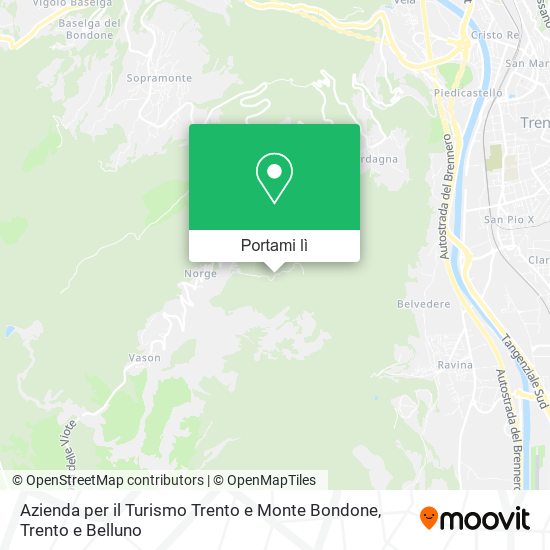 Mappa Azienda per il Turismo Trento e Monte Bondone