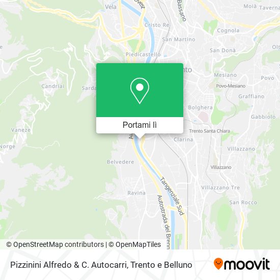 Mappa Pizzinini Alfredo & C. Autocarri
