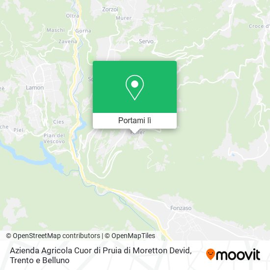 Mappa Azienda Agricola Cuor di Pruia di Moretton Devid