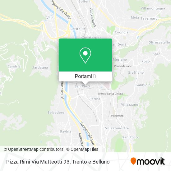 Mappa Pizza Rimi Via Matteotti 93