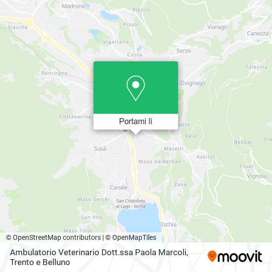 Mappa Ambulatorio Veterinario Dott.ssa Paola Marcoli