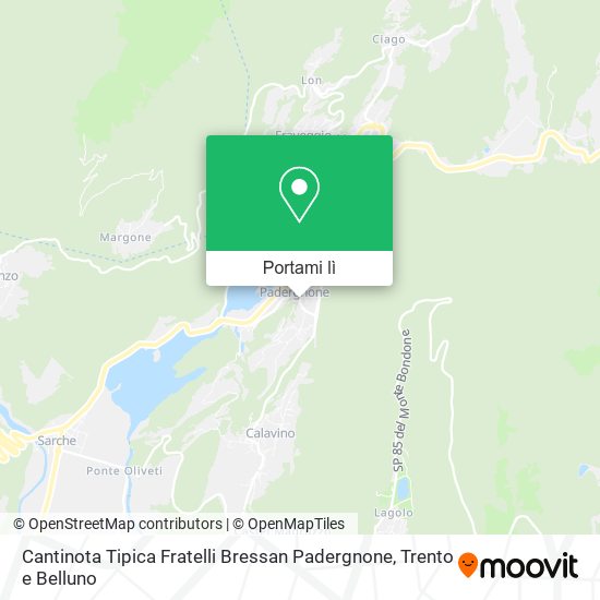 Mappa Cantinota Tipica Fratelli Bressan Padergnone