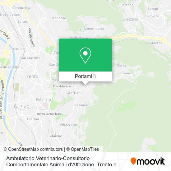 Mappa Ambulatorio Veterinario-Consultorio Comportamentale Animali d'Affezione