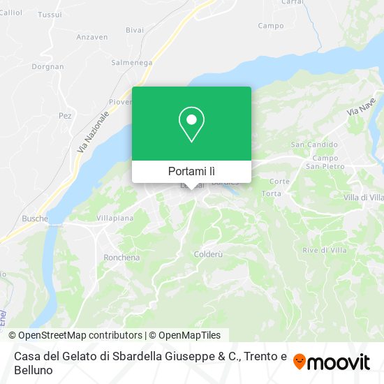Mappa Casa del Gelato di Sbardella Giuseppe & C.