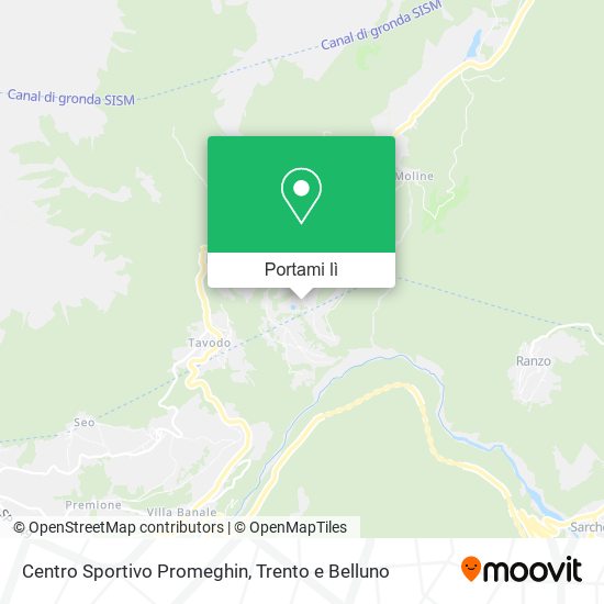 Mappa Centro Sportivo Promeghin