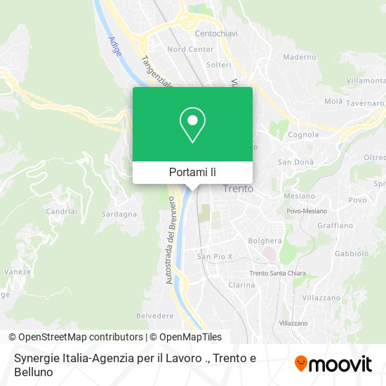Mappa Synergie Italia-Agenzia per il Lavoro .